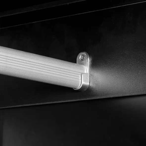 HOMCOM 2 Door Wardrobe, Modern Wardrobe with 3 Drawers and Hanging Rod for Bedroom, High Gloss White - 8