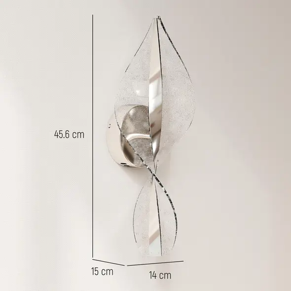 HOMCOM Led Wall Lamp 2 Pack, 13W Modern Indoor Spiral Wall Light, Colour Temperature Adjustable 3000K/4000K/6500K, for Bedroom, Living Room, Hallway, Stairs, Silver Tone - 2