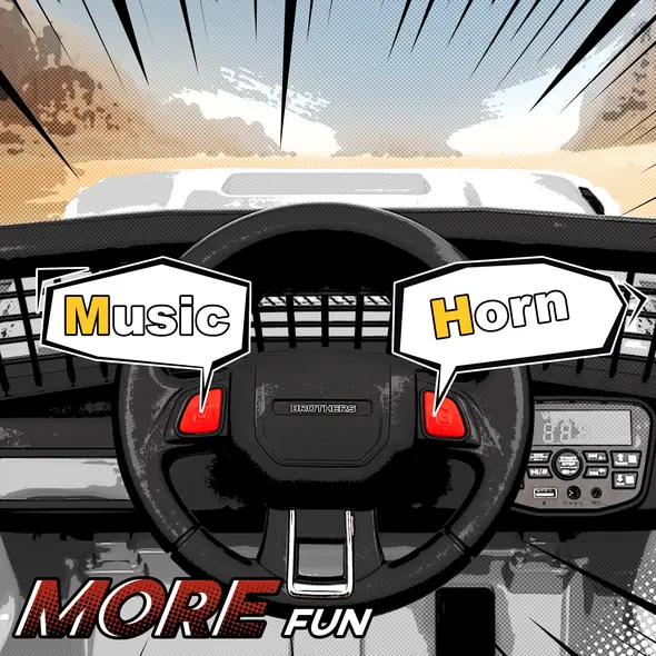 AIYAPLAY 12V Battery Powered Kids Ride-On Car, Electric Truck w/ Spring Suspension, Remote, Music, Horn, Lights, White - 7