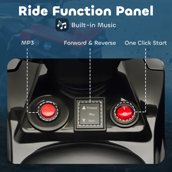 AIYAPLAY 6V Kids ATV, 4 Wheeler Electric Ride on Car with Music and LED Headlights, for Ages 3-6 Years Boys and Girls, Red - 6