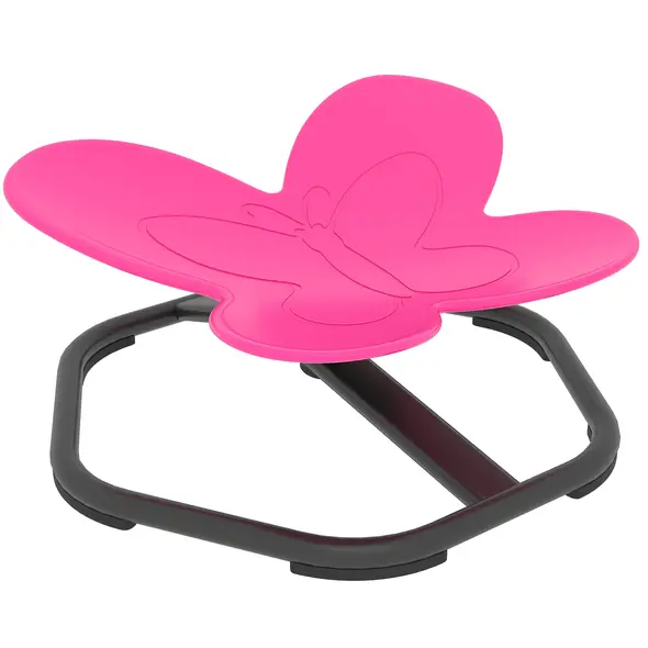 AIYAPLAY Butterfly-Shaped-kids Swivel Chair, Sensory Spinning Chair for Balance, Coordination Training, Pink - 1