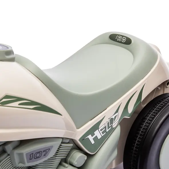 AIYAPLAY Foot To Floor Sliding Kids Ride On Car with Music, Bubble, for Toddler from 2 to 5 Years Old - Cream White - 8