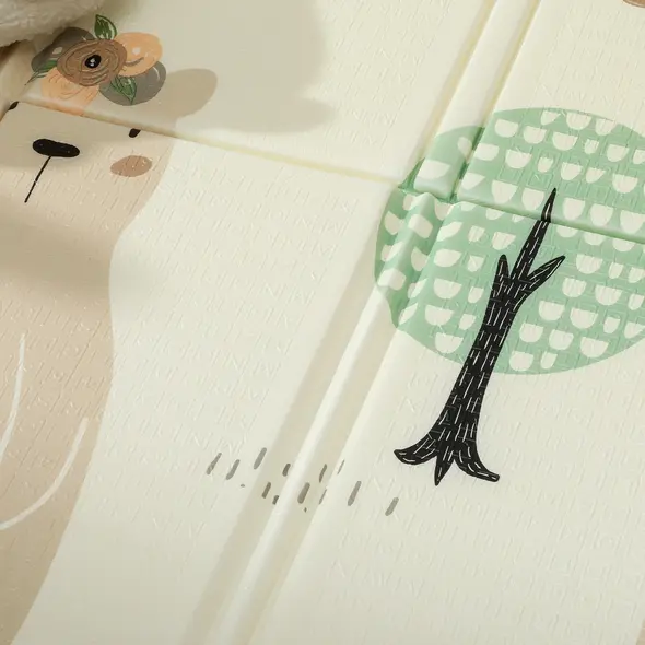 AIYAPLAY Animal-Themed Baby Plat Mat Double Sided, Foldable, Water-Resistant for Outdoor/Indoor, 177 x 146 x 1.5cm - 9