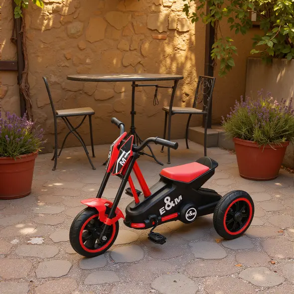 AIYAPLAY Kids Tricycle Baby Trike, Kids Trike with Pedal, 3 Wheel Toddler Balance Bike for Indoor Outdoor Use, Red - 9