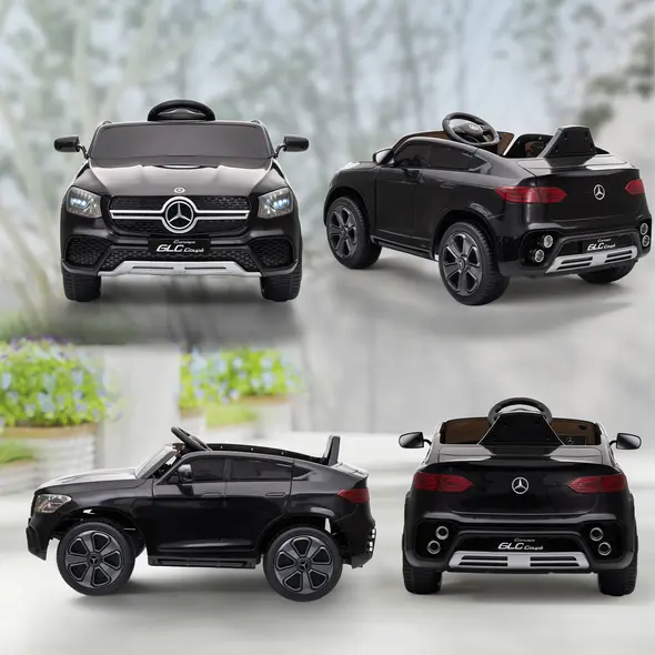 AIYAPLAY Mercedes-Benz GLC Licensed Kids Ride on Car with Remote Control, Soft Start, MP3, LED Headlights, Black - 9