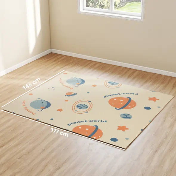 AIYAPLAY Space-Themed Baby Plat Mat Double Sided, Foldable, Water-Resistant for Outdoor/Indoor, 177 x 146 x 1.5cm - 3