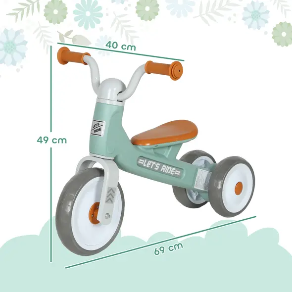 AIYAPLAY Toddler Balance Bike with No Pedal, 3 Silence Wheels for 12-36 Months Boys and Girls, Indoor Outdoor, Green - 3