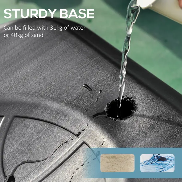 HOMCOM 1.55-2.1m Basketball Hoop and Stand w/ Fillable Base, Wheels - 7