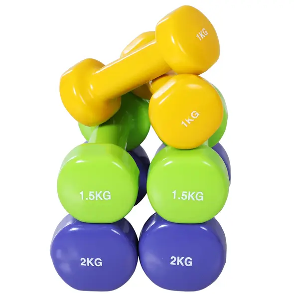 HOMCOM 10KG Dumbbells Set with Carry Case, Hand Weights for Women and Men Home Gym Weight Lifting Training, Red, Yellow, Green, Purple - 9