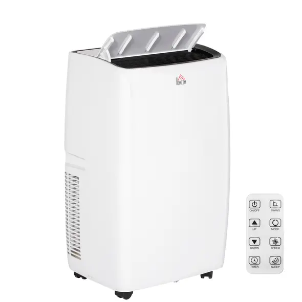 HOMCOM 12,000 BTU Mobile Air Conditioner, Grade A Rated - White - 1