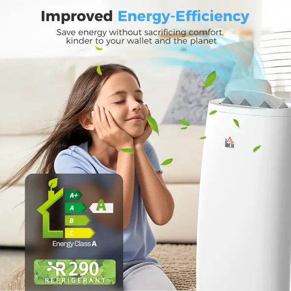 HOMCOM 14000 BTU Multi-Mode Mobile Air Conditioner, with Mounting Kit - 5