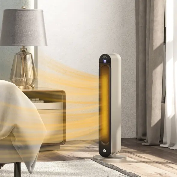 HOMCOM 2kW PTC Ceramic Tower Heater, 10-35°C Temperature Range - 2