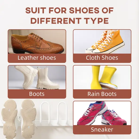 HOMCOM 3 Pairs Electric Shoe Dryer, Wall Mounted Shoe Warmers with Constant Temperature for Boots, Leather Shoes, Socks, White - 5