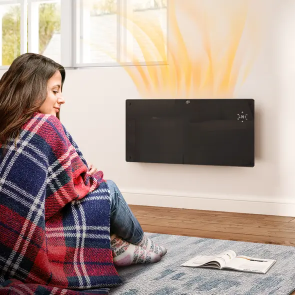 HOMCOM 2000W 5-35℃ Smart Control Heater - Black - 9