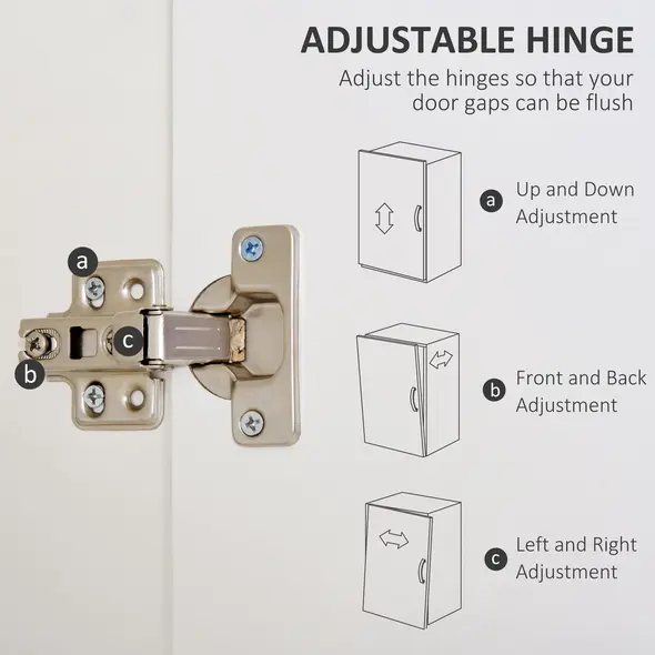 HOMCOM 2-Door Clothes Wardrobe w/ Rail Shelf 2 Drawers Wood Feet Elegant Home Storage Organisation Furniture Dresses Coats Blankets Shoes White - 6