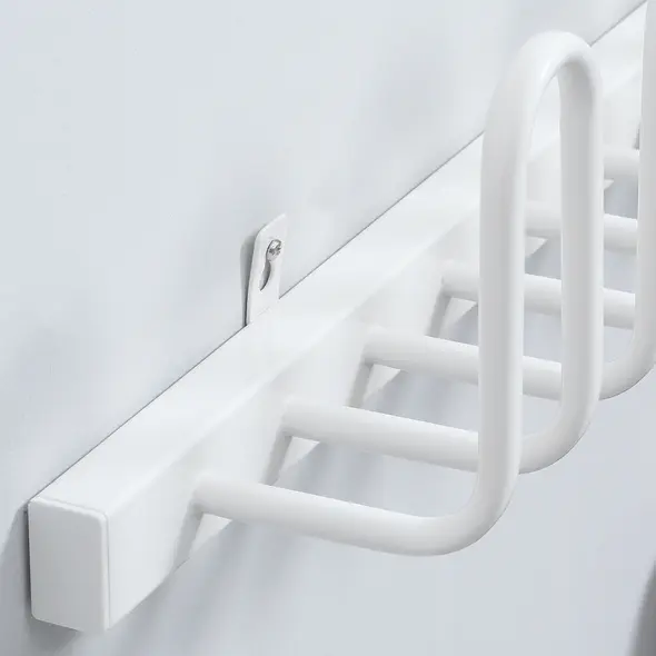 HOMCOM 3 Pairs Electric Shoe Dryer, Wall Mounted Shoe Warmers with Constant Temperature for Boots, Leather Shoes, Socks, White - 8