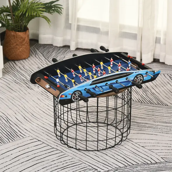 HOMCOM 29 Inch Mini Tabletop Football Foosball Gaming Table  Play Fun Game 74.5L x 36.1W x 12H CM - 2