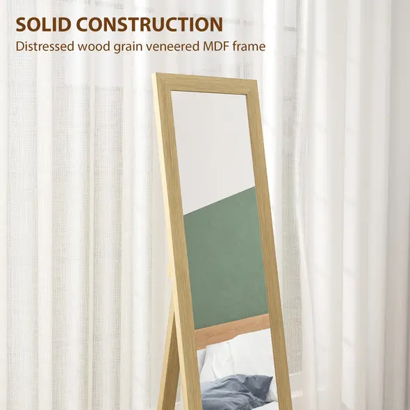 HOMCOM 37 x 157 cm Full Length Mirror - Natural - 8