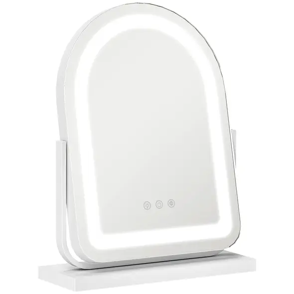 HOMCOM 33 x 44.5cm LED Vanity Mirror - White - 1