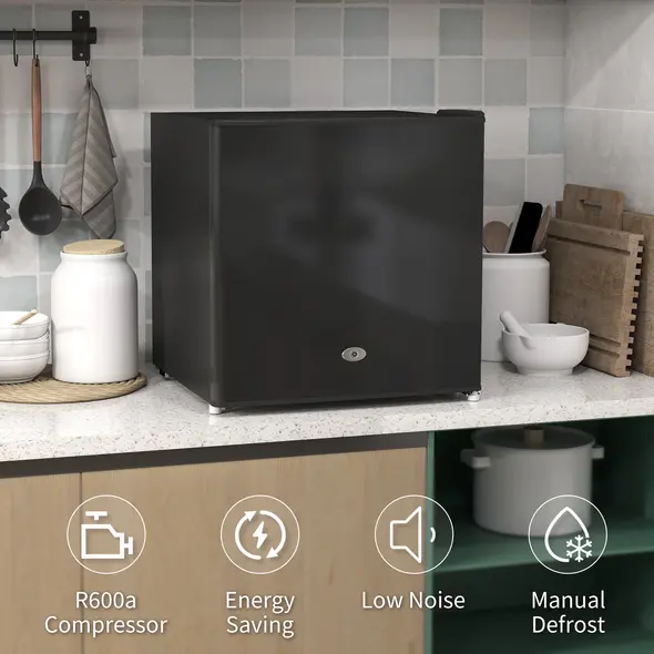 HOMCOM 35L Mini Freezer, -24℃ to -14℃ Temperature - Black - 8