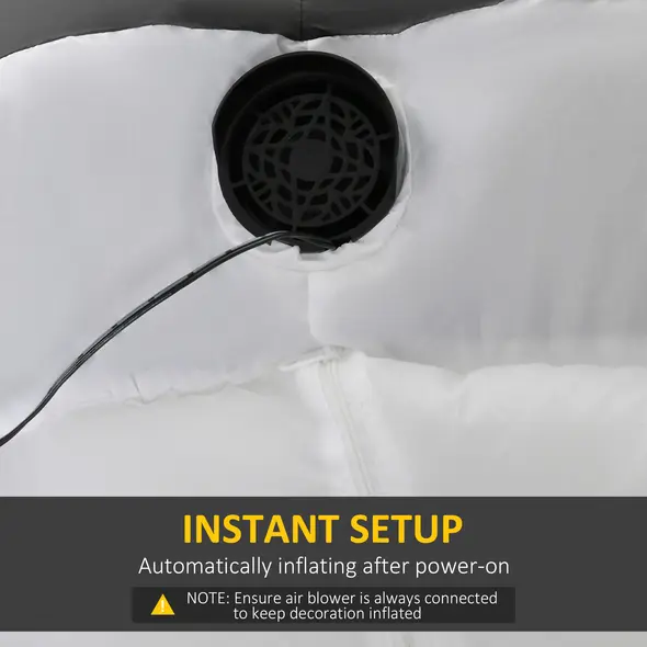 HOMCOM 3m Halloween Inflatable Skeleton Ghost Decoration, LED Lighted for Home Indoor Outdoor Garden Lawn Decoration Party Prop - 6