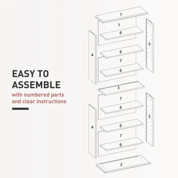 HOMCOM 360 CD Storage Unit - Grey - 7