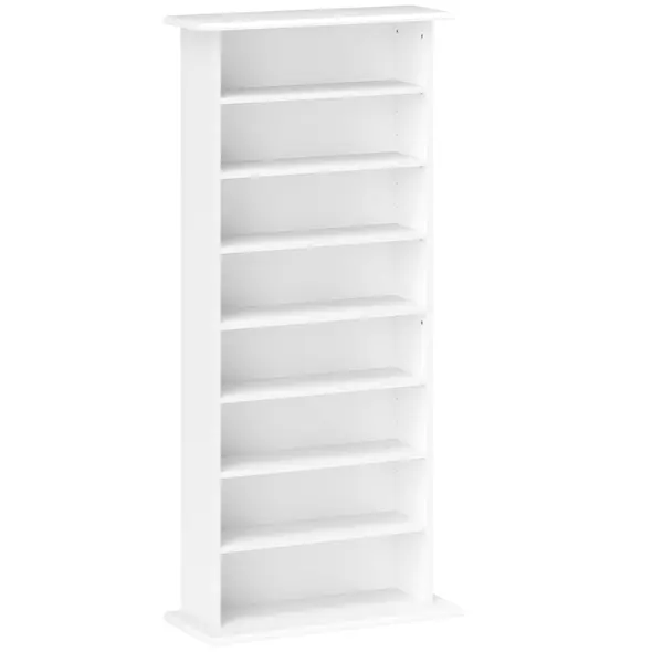 HOMCOM 360 CD Storage Unit - White - 1