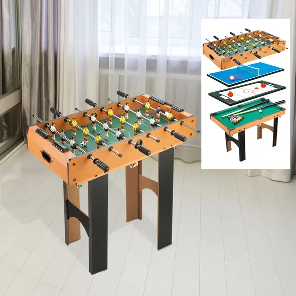 HOMCOM 4 in 1 Multi Games Table Hockey Foosball Mini Billiards Pool Table Set 2 Types - 2