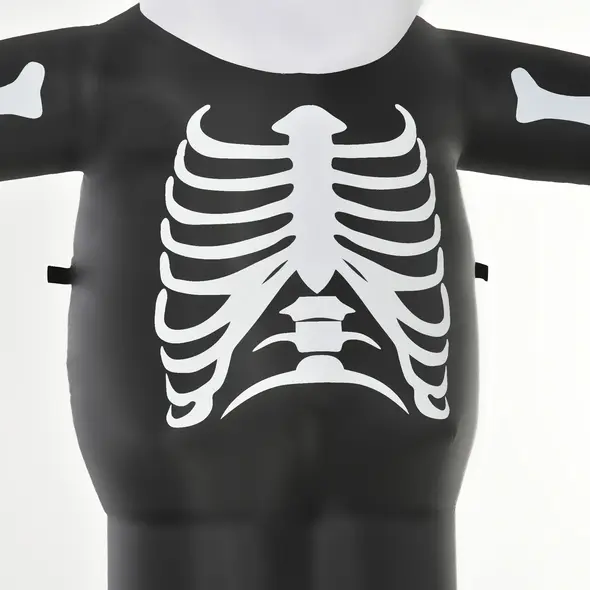 HOMCOM 3m Halloween Inflatable Skeleton Ghost Decoration, LED Lighted for Home Indoor Outdoor Garden Lawn Decoration Party Prop - 9