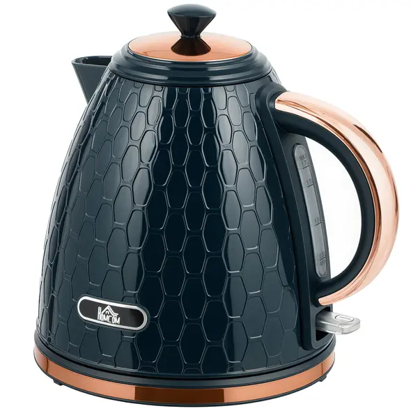 HOMCOM 3000W Rapid Boil Honeycomb Kettle - Dark Blue - 1