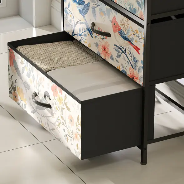 HOMCOM 4-Drawer Chest of Drawers - White - 9