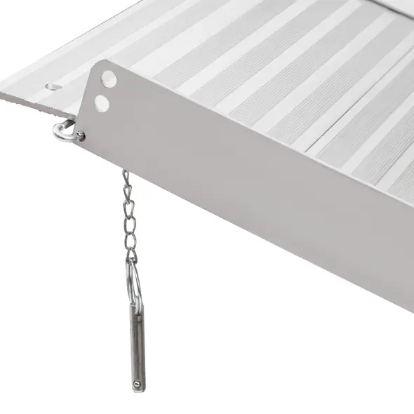 HOMCOM 4ft Folding Aluminum Wheelchair Ramp Scooter Portable Mobility Assist Suitcase Access Aid Disabled - 8