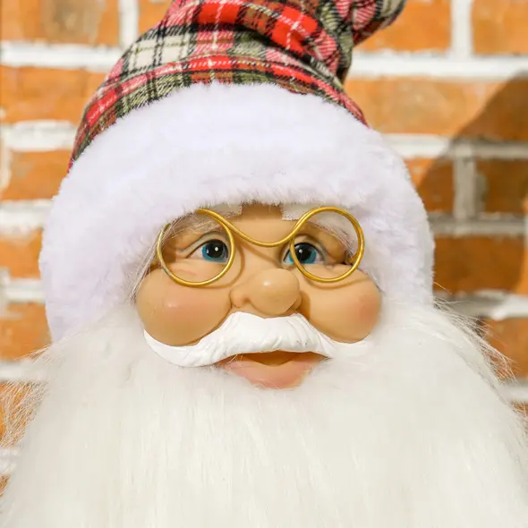 HOMCOM 4'3" Animated Santa Claus Figure, with Sound and Lights - Red/Green - 7