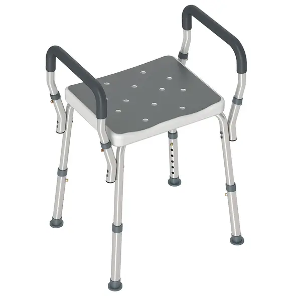 HOMCOM 57-69cm Aluminium Frame Bath Seat - 1