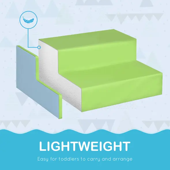 HOMCOM 6 Piece Soft Play Equipment for Kids Climb and Crawl, Pink - 7