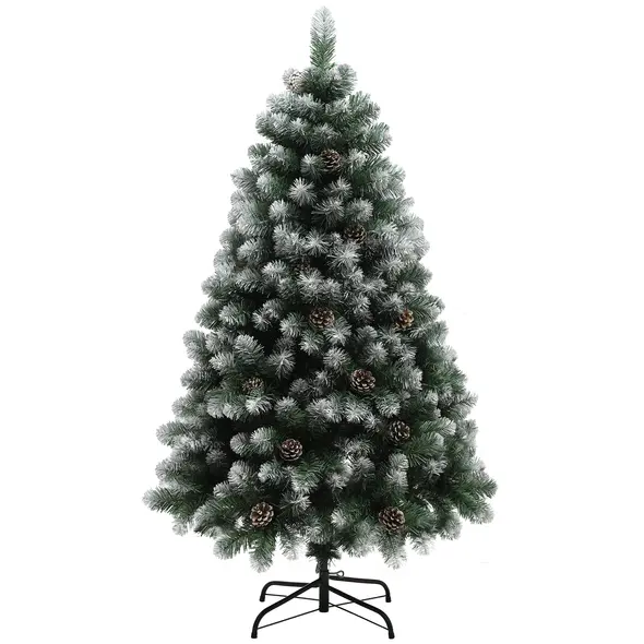 HOMCOM 5ft Snow-Dipped Artificial Pine Christmas Tree - 1