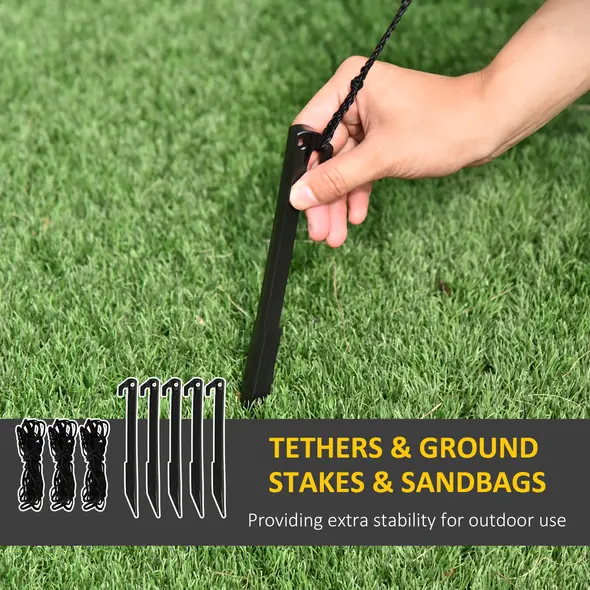 HOMCOM 6.5ft Inflatable Snowman LED Christmas Xmas Air Blown Holiday Decoration Outdoor Garden Decor - 7