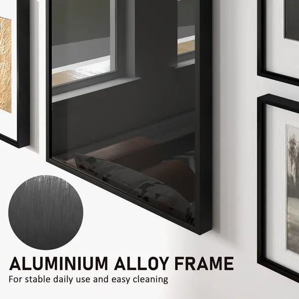 HOMCOM 60 x 80cm Shirt Display Frame, with Inner Hook and Hanger - Black - 7