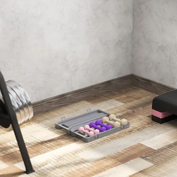 HOMCOM 6Kg Dumbbell Set, Fitness Weight Set for Men and Women, Home Gym Workout, Pink, Purple, Brown - 8