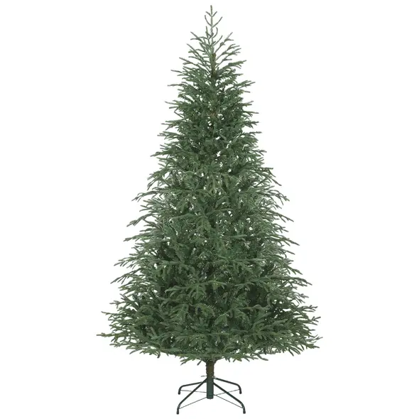 HOMCOM 7 ft Full Spruce Christmas Tree with Realistic Dense Tips, Easy Assembly - Green - 1