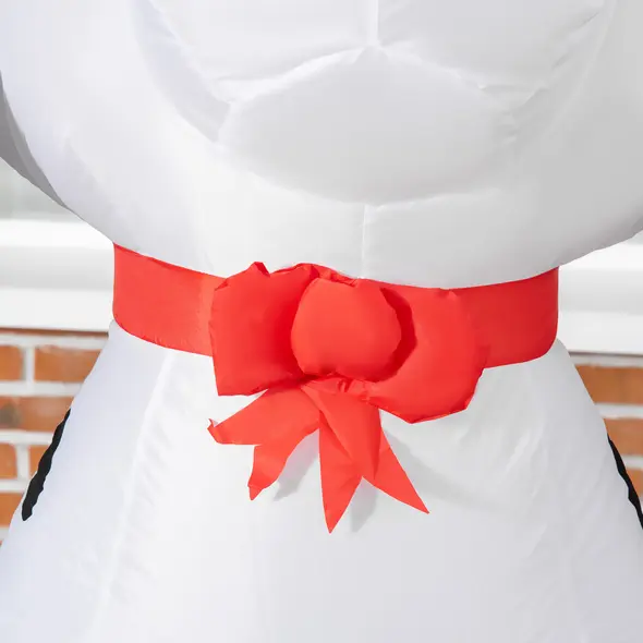 HOMCOM 6ft Inflatable Christmas Puppy Dog Wearing Santa Hat Lighted Outdoor Decoration Blow Up Decor for Holiday Indoor - 8