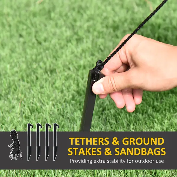 HOMCOM 7ft Christmas Inflatable Santa Claus from Chimney, Blow-Up Outdoor LED Garden Display for Lawn, Party - 7