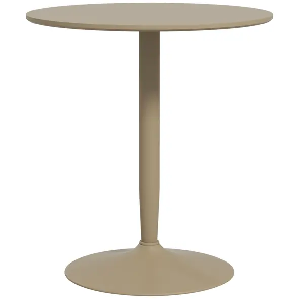 HOMCOM 75H x Φ70cm Two-Person Minimalistic Dining Table - Light Brown - 1