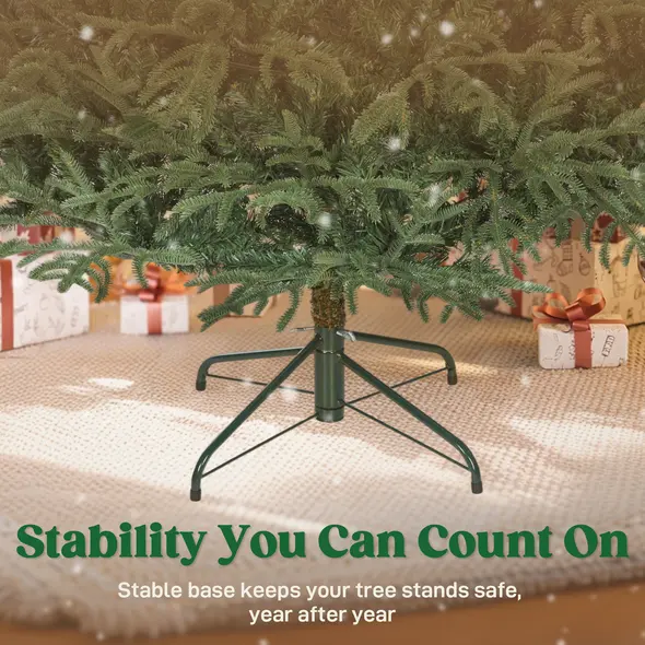 HOMCOM 7 ft Full Spruce Christmas Tree with Realistic Dense Tips, Easy Assembly - Green - 8
