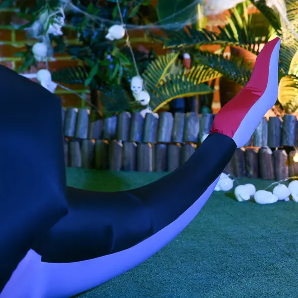 HOMCOM 7FT Tall Halloween Inflatable Dragon with 2 Heads and LED Lights, Blow Up Halloween Party Decoration for Indoor Outdoor Yard Lawn Garden - 8