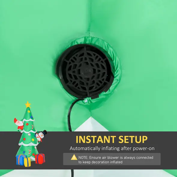 HOMCOM 7FT Christmas Inflatable Tree LED Lighted for Indoor Outdoor Decoration - 6