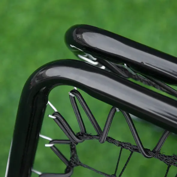 HOMCOM Angle Adjustable Double Sided Rebounder Net Training Aid Target Soccer Goal Kickback For Football, Baseball, Basketball - 75L x 75W cm - 9