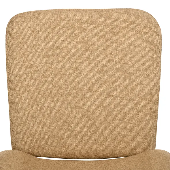 HOMCOM Bar Stools Set of 4, Linen-Touch Upholstered Bar Chairs, Kitchen Stools with Backs and Steel Legs for Dining Room, Light Brown - 8