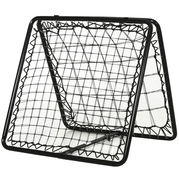 HOMCOM Angle Adjustable Double Sided Rebounder Net Training Aid Target Soccer Goal Kickback For Football, Baseball, Basketball - 75L x 75W cm - 1