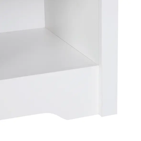 HOMCOM Bedside Table, Nightstand with Drawer and Open Shelf, End Table for Living room, Bedroom, Set of 2, White - 9